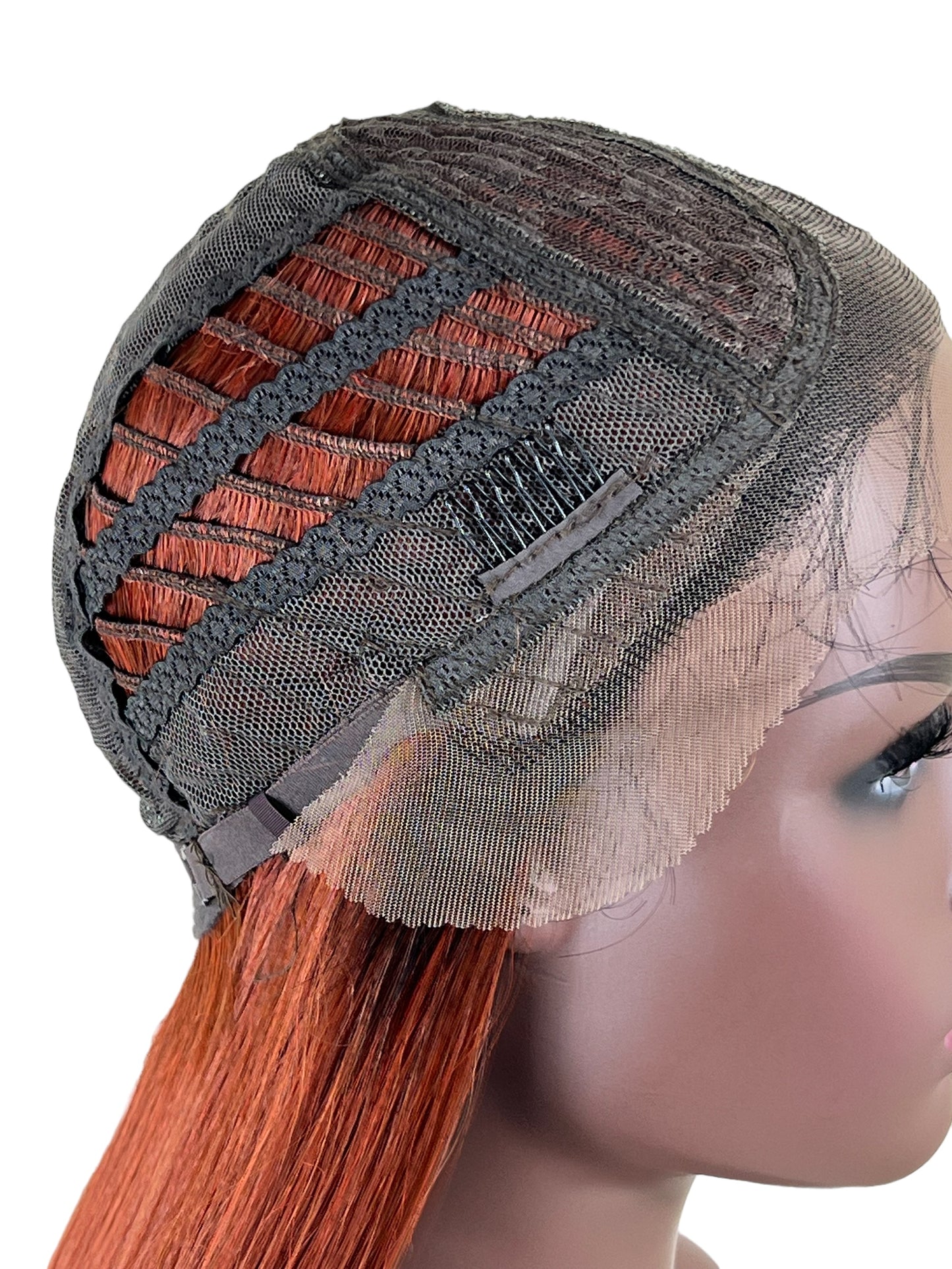 Bone Straight Cooper 13x4 T Part Lace frontal Synthetic wig