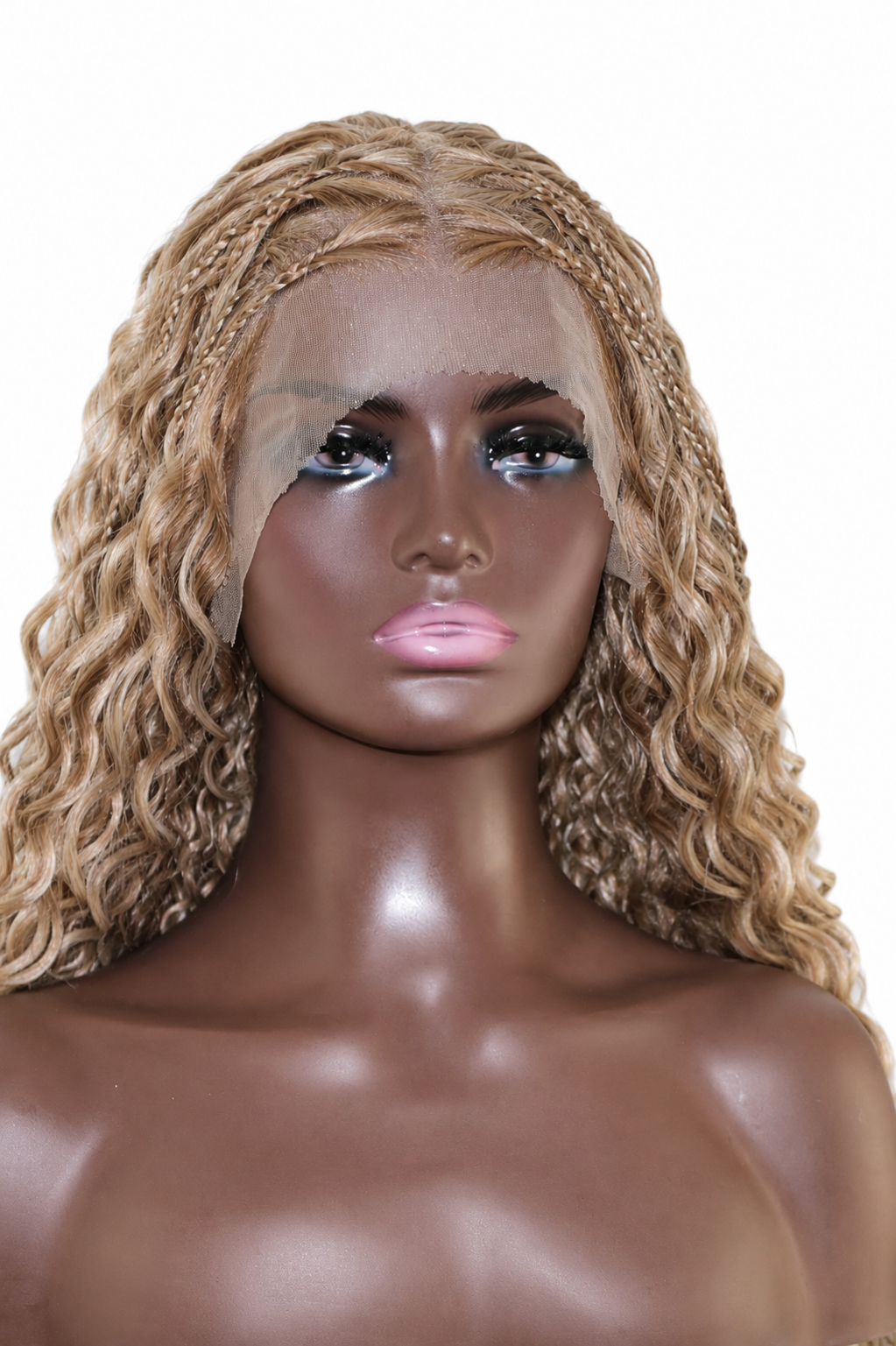 Blonde Mix  Braided Goddess Wave Lace Wig – 13x4 Lace Frontal
