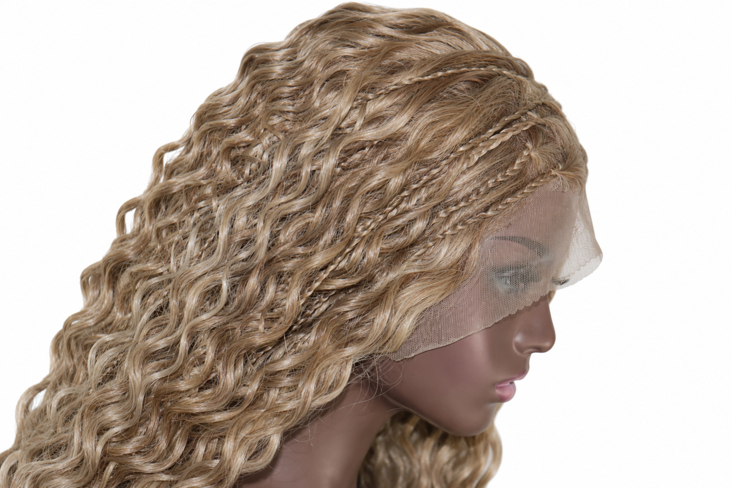 Blonde Mix  Braided Goddess Wave Lace Wig – 13x4 Lace Frontal