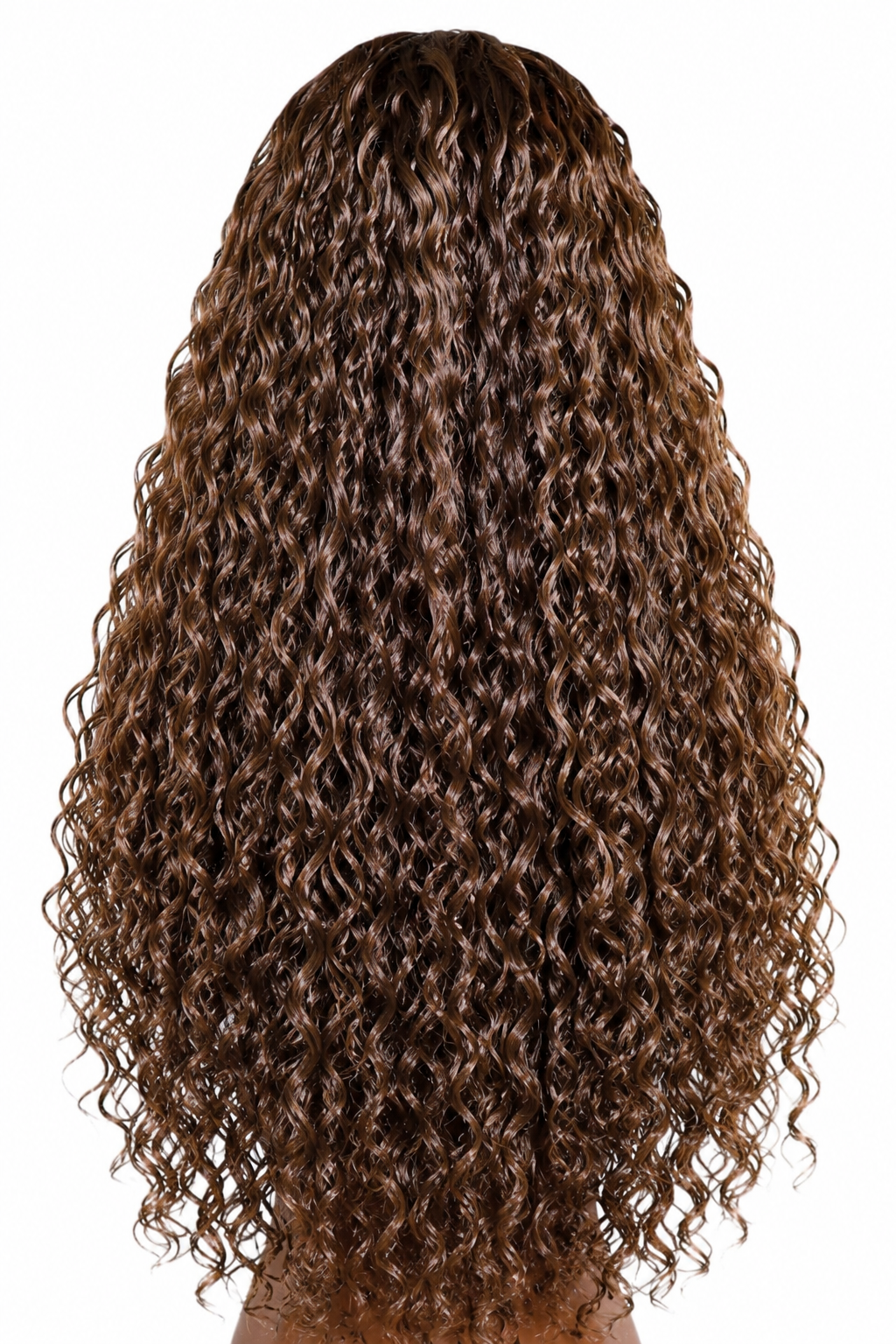 Medium Chocolate Brown Braided Goddess Wave Lace Wig – 13x4 Lace Frontal