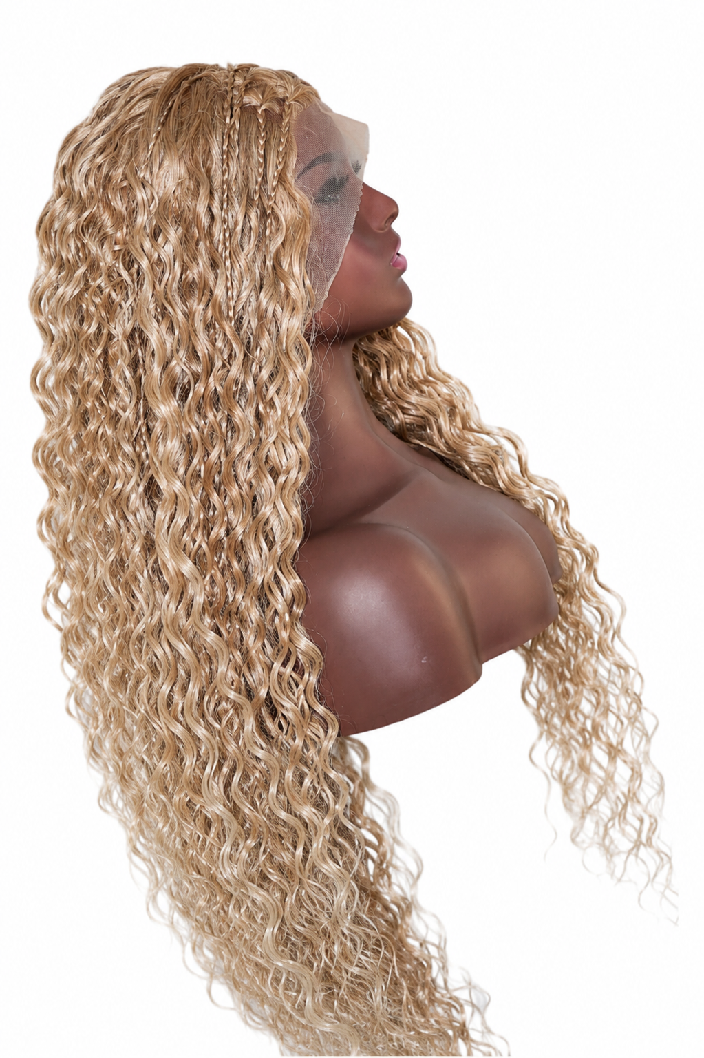 Blonde Mix  Braided Goddess Wave Lace Wig – 13x4 Lace Frontal