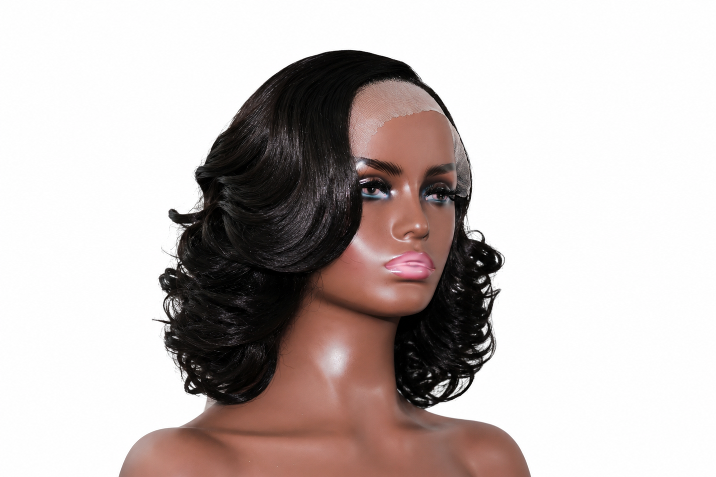Mila Black Wavy Bob Lace Front Wig