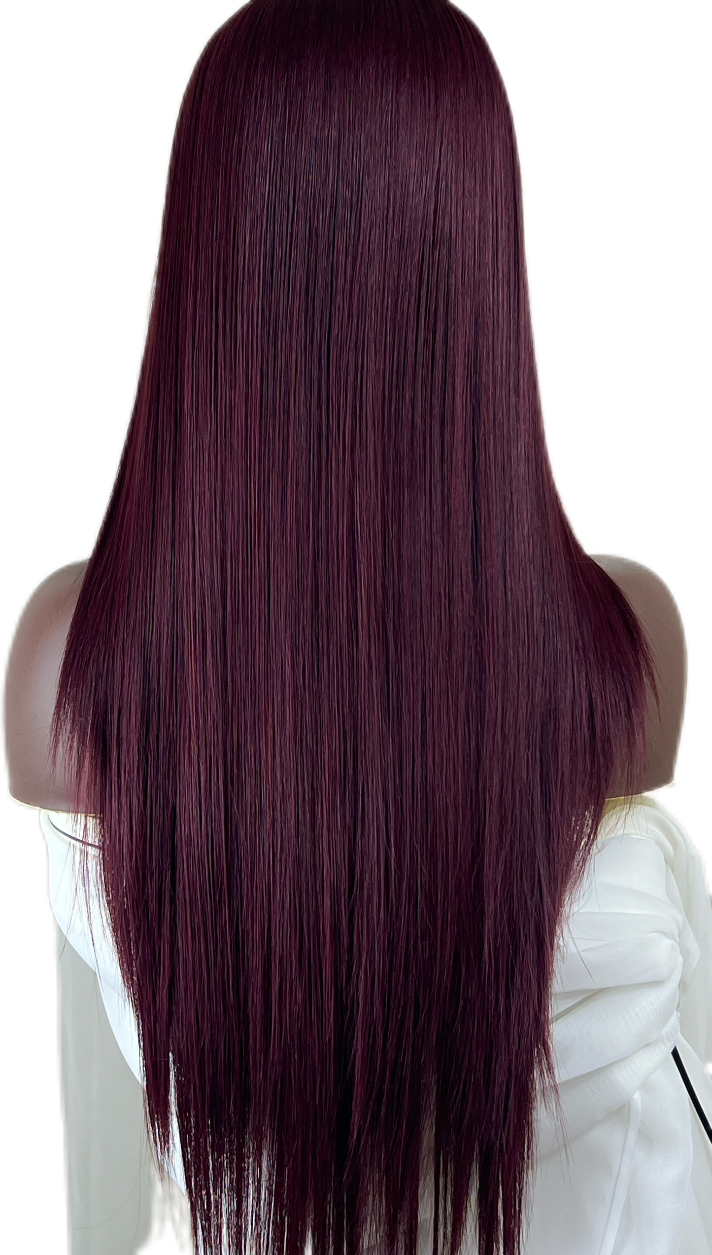 Bone straight Burgundy 13 x4 T Part Lace Synthetic wig