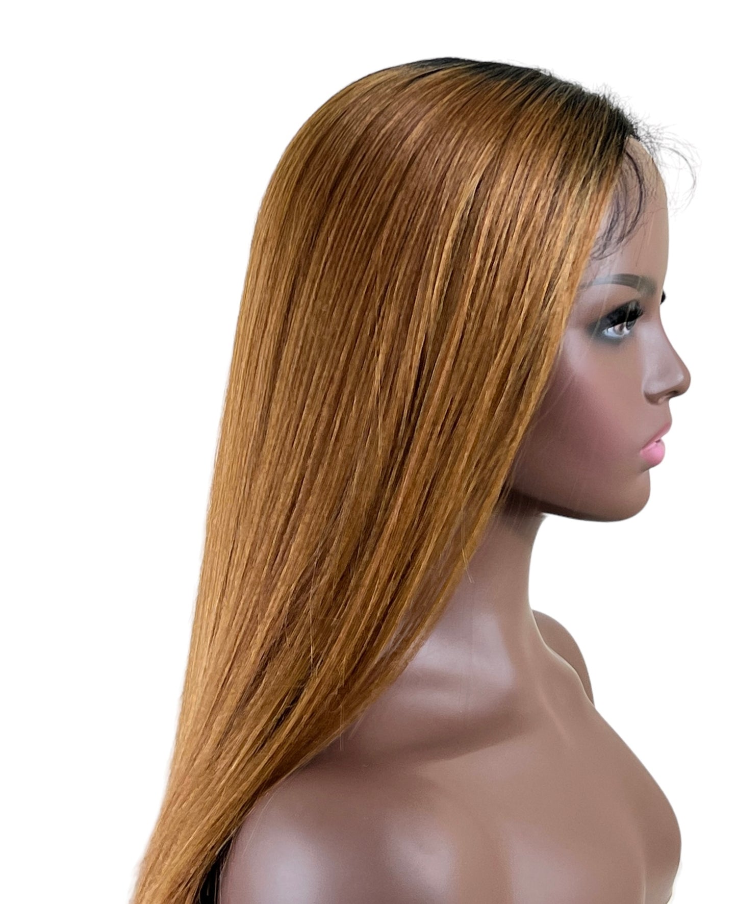 Bone straight Ombre Beeline Honey 13 x4 T Part Lace Synthetic wig