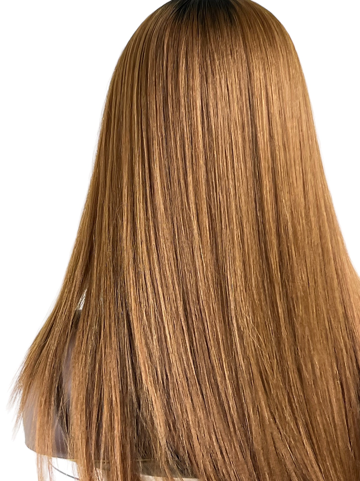 Bone straight Ombre Beeline Honey 13 x4 T Part Lace Synthetic wig