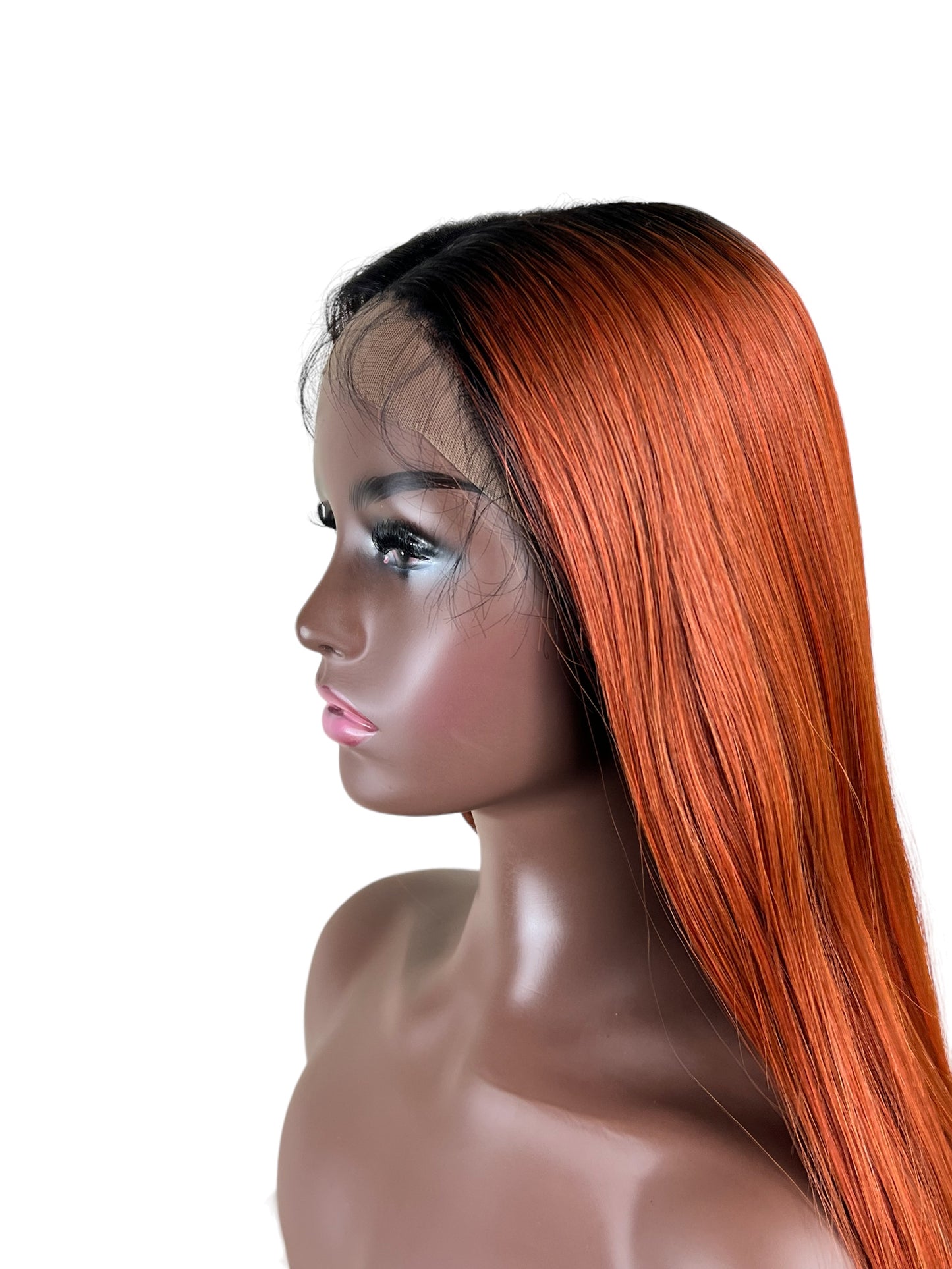 Bone Straight Cooper 13x4  T Part Lace frontal Synthetic wig